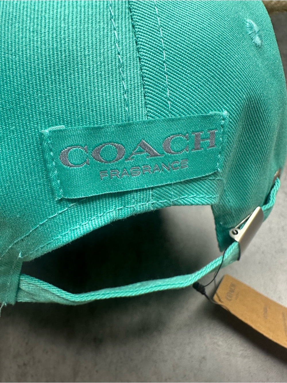 Coach Fragrance Aqua Monogram “C” Baseball Cap Hat Adjustable - Picture 3 of 6